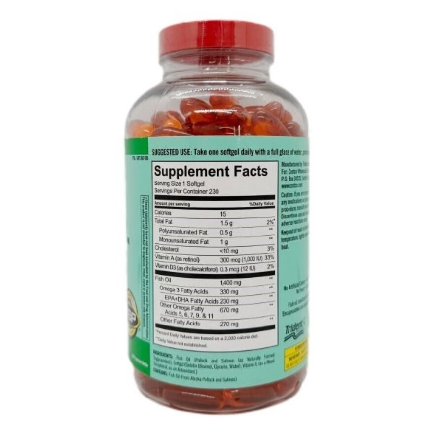 Kirkland Signature Wild Alasakan Fish Oil 1400Mg