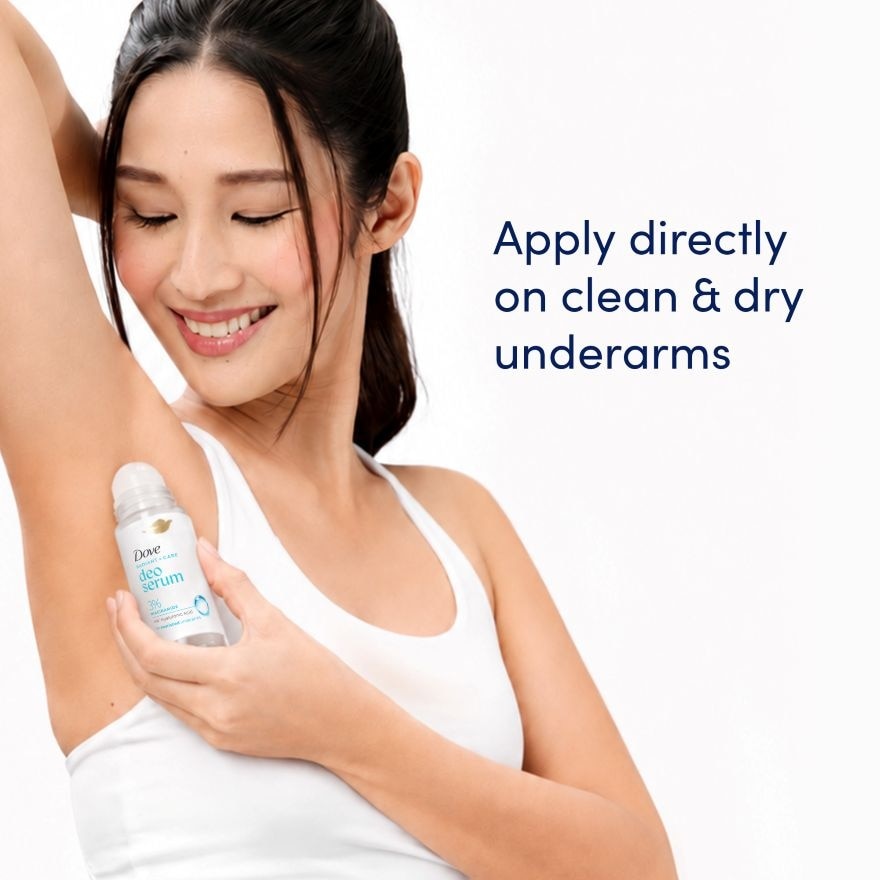 Dove Radiant + Care Deodorant Serum Roll On 3% Niacinamide x4 Hyaluronic Acid Night Repair 45ml image