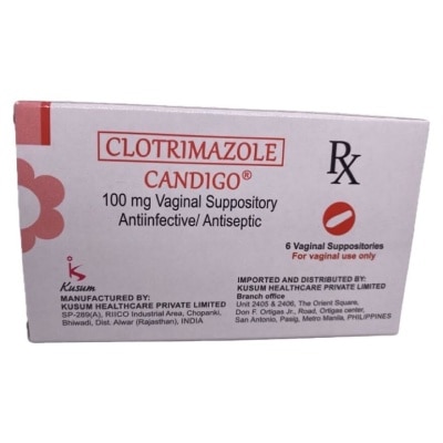 CANDIGO CANDIGO 100 mg Vaginal Suppository [PRESCRIPTION REQUIRED]