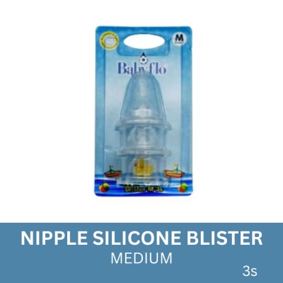 BABYFLO BABYFLO Nipple Silicone Blister 3s medium