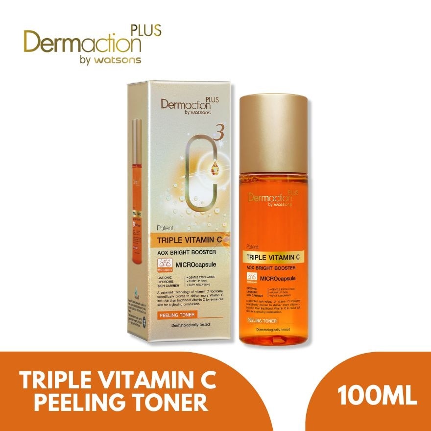 WATSONS Dermaction Plus Vitamin C Facial Peeling Toner 100ml