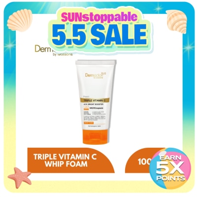 DAP BY WATSONS - WATSONS Dermaction Plus Triple Vitamin C Whipped Facial Foam 100g