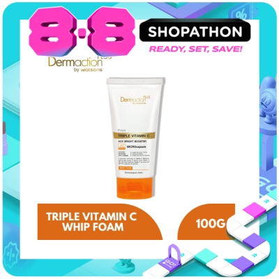 DAP BY WATSONS - WATSONS Dermaction Plus Triple Vitamin C Whipped Facial Foam 100g image