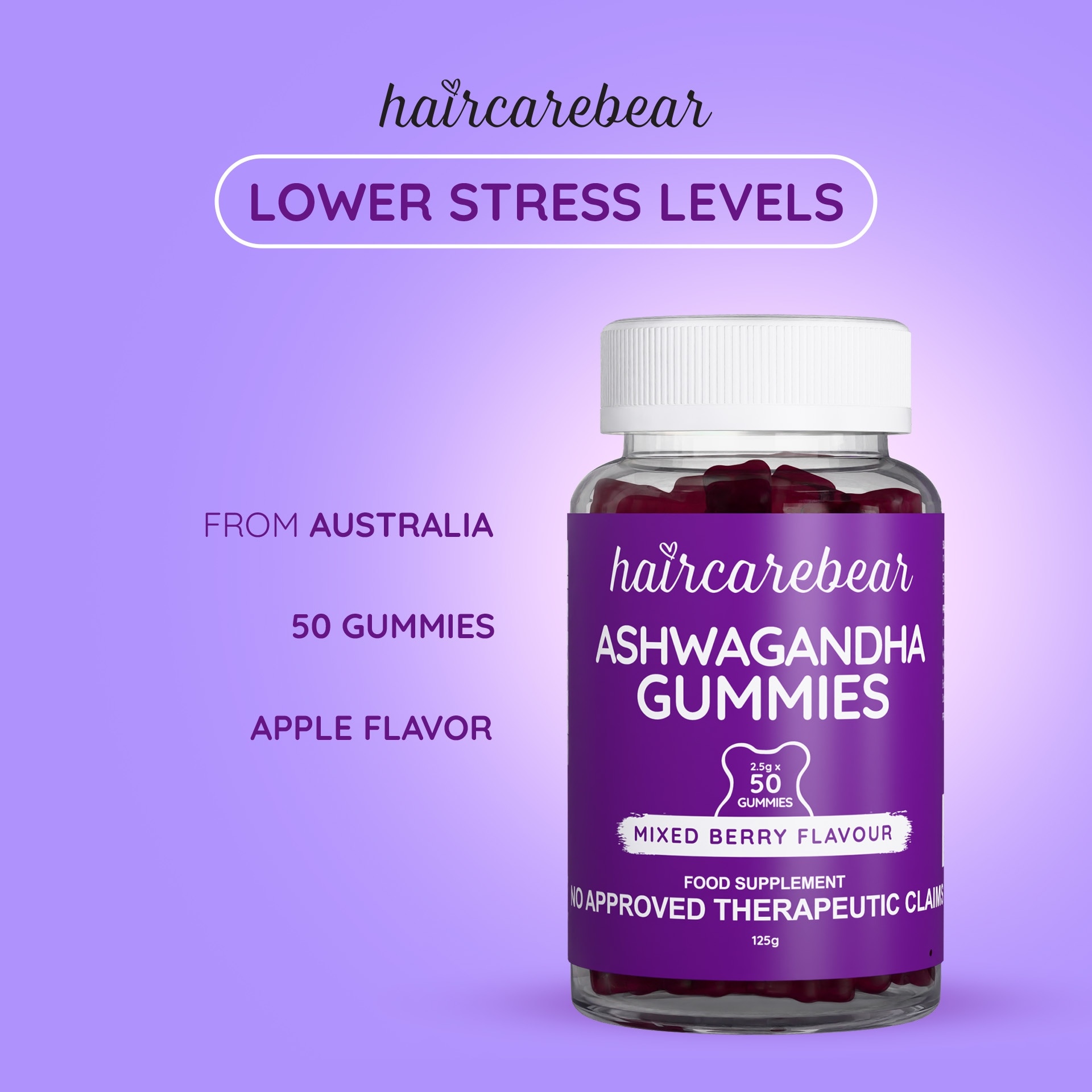 HAIRCAREBEAR Ashwagandha 50 gummies