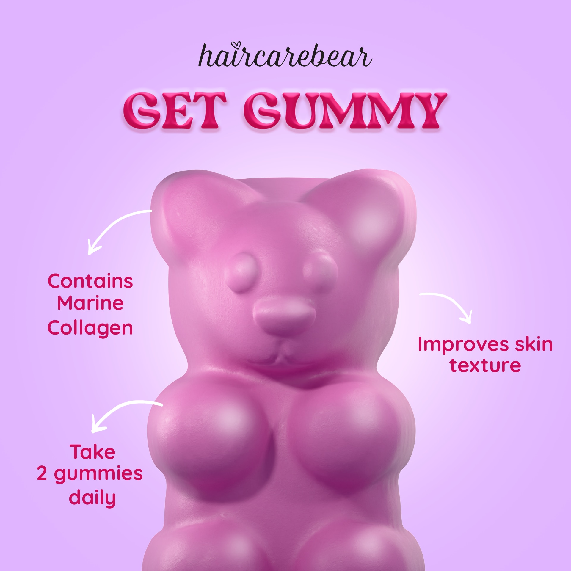 HAIRCAREBEAR Collagen 50 gummies