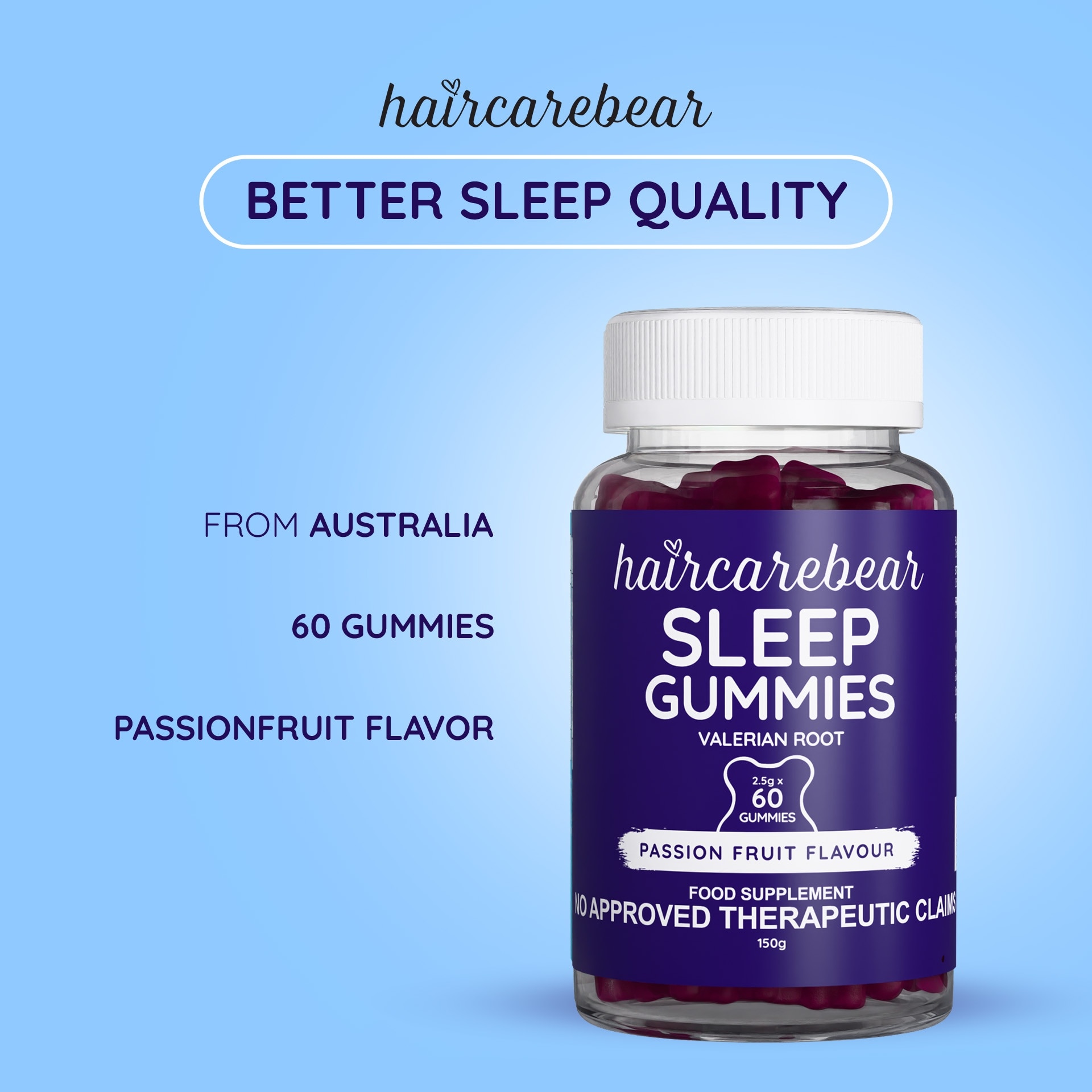 HAIRCAREBEAR Sleep Valerian Root 60 gummies