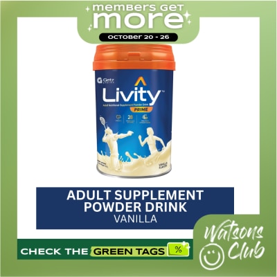 LIVITY PRIME LIVITY PRIME Adult Nutritional Supplement Powder Drink Vanilla Flavor 400g image