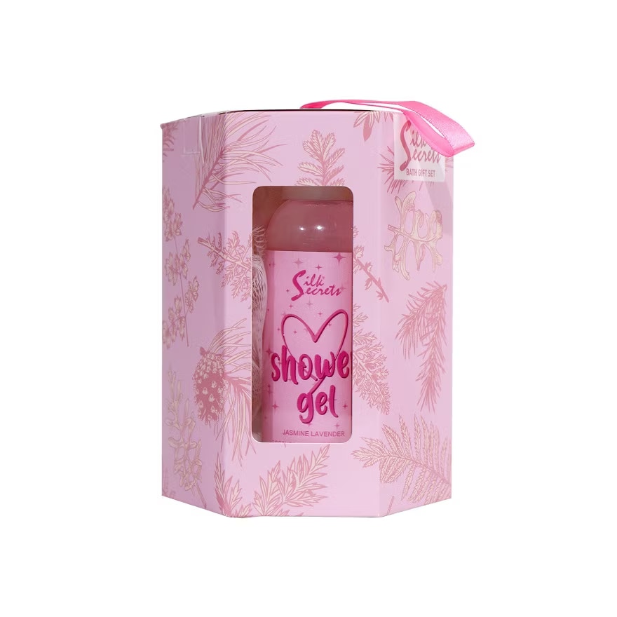 SILK SECRETS Pink Body Wash and Body Lotion Gift Set