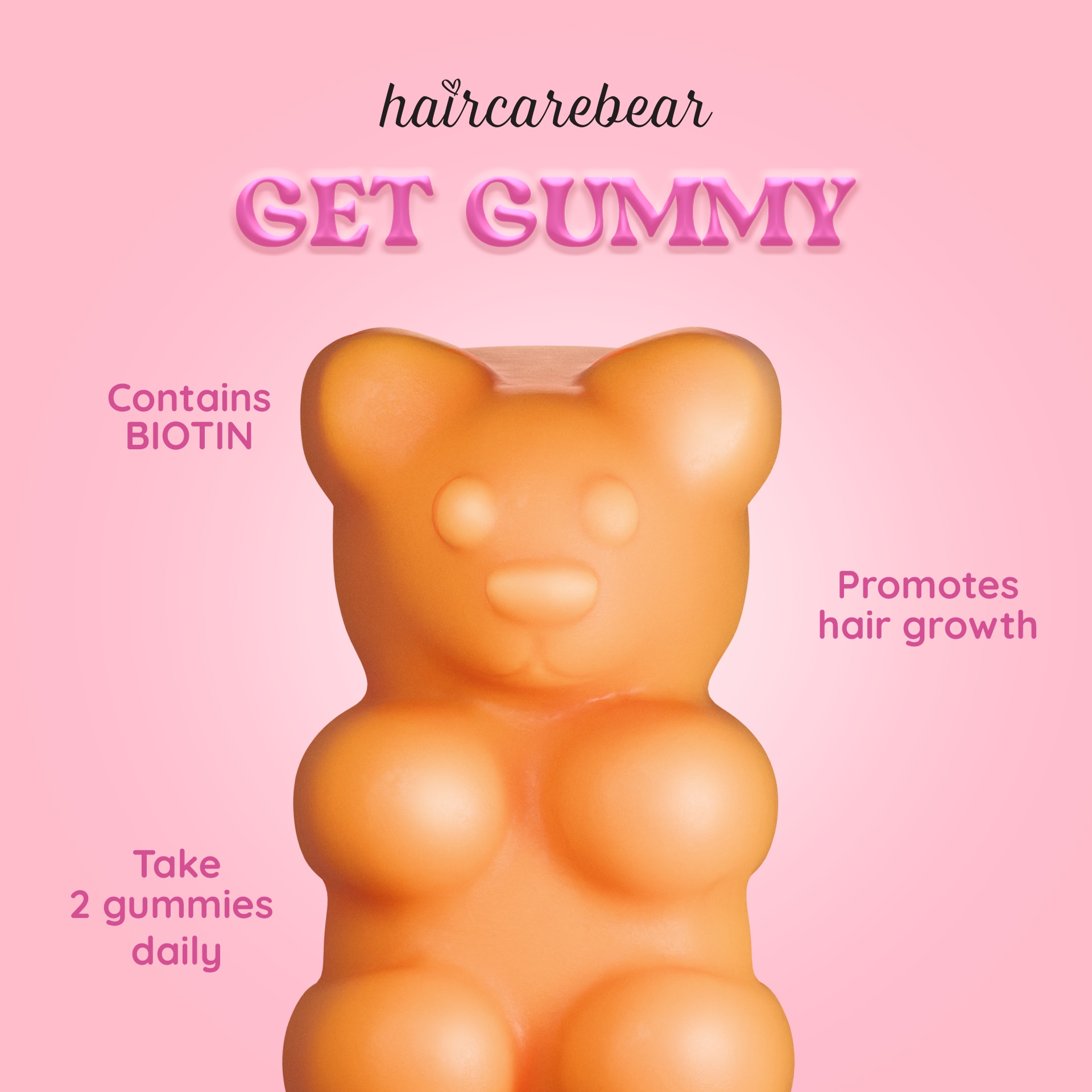 HAIRCAREBEAR Hair Biotin 60 gummies