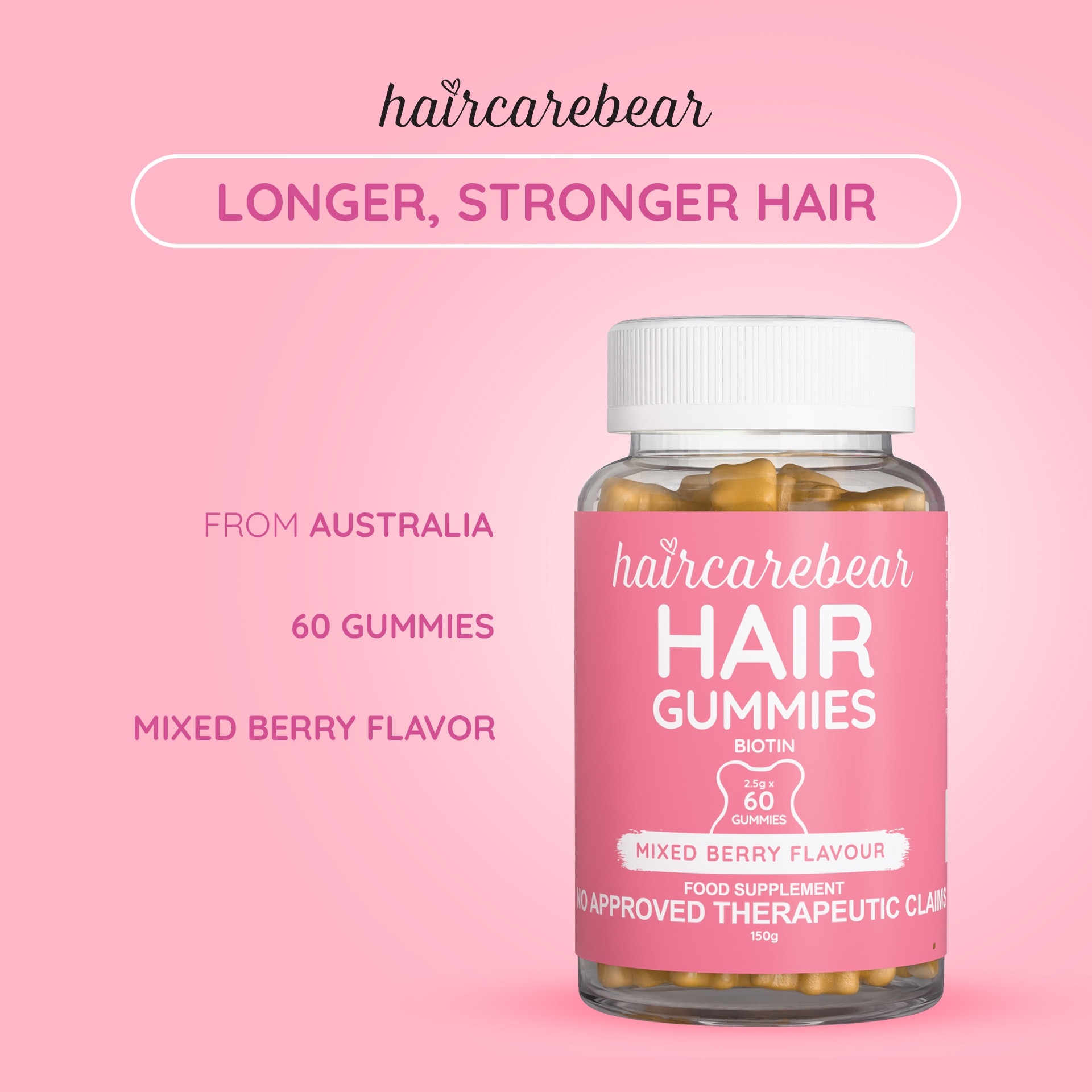 HAIRCAREBEAR Hair Biotin 60 gummies