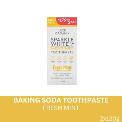 LUXE ORGANIX LUXE ORGANIX Sparkle White Baking Soda Toothpaste Fresh Mint 120g