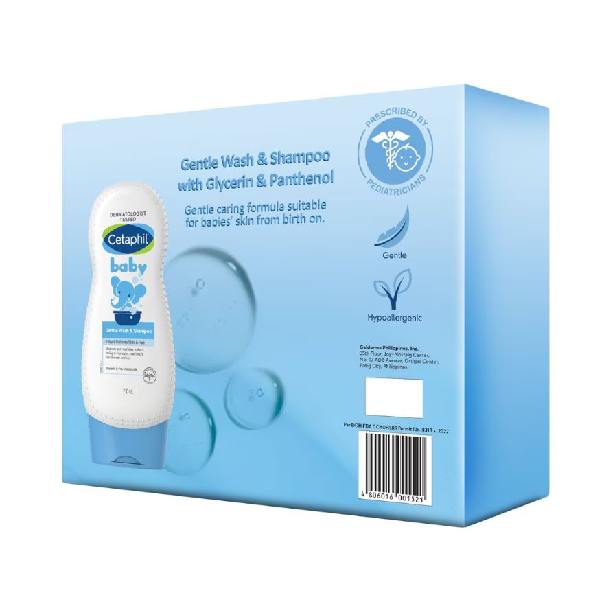 CETAPHIL Baby Gentle Wash And Shampoo 230ml 2+1
