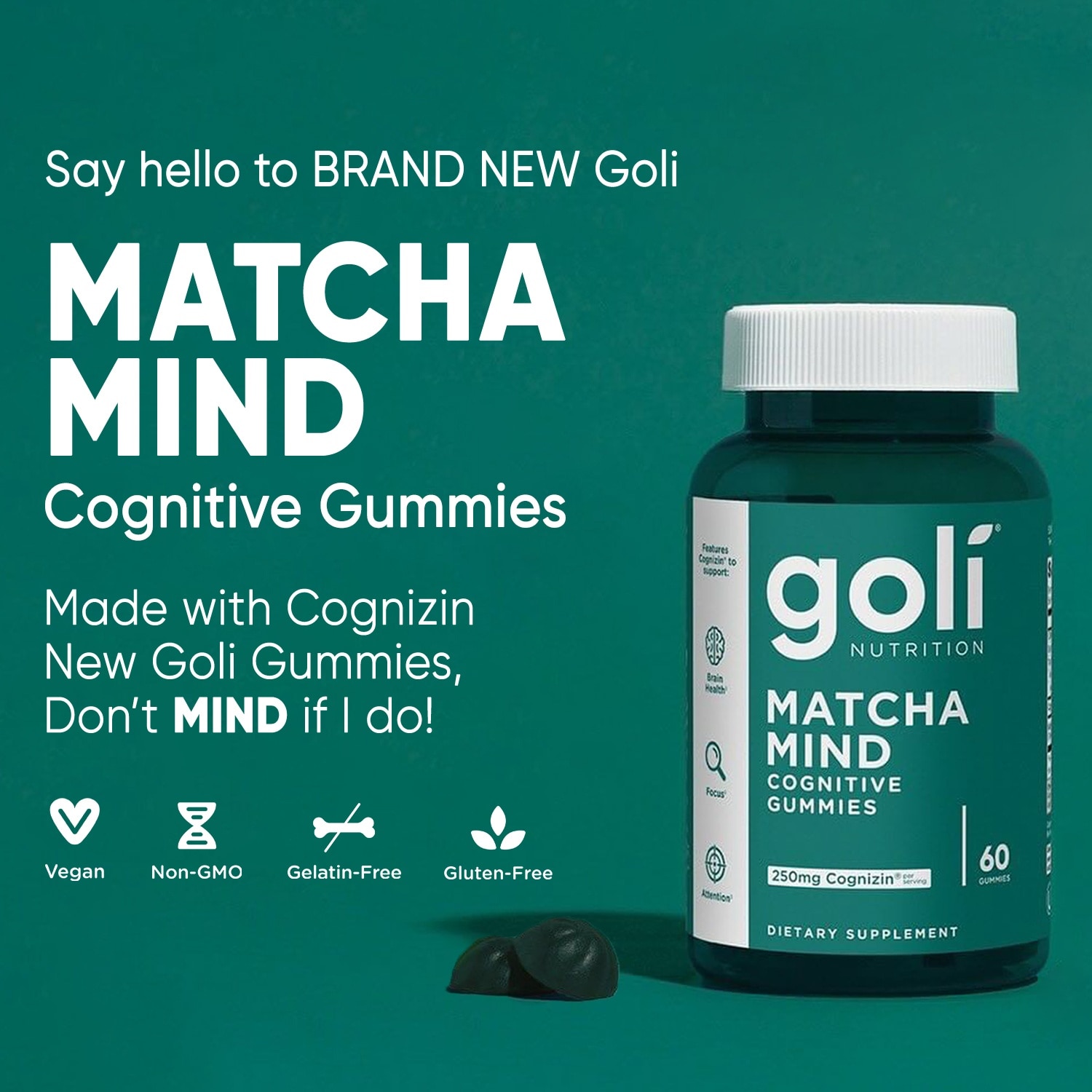GOLI Matcha Gummies 60s