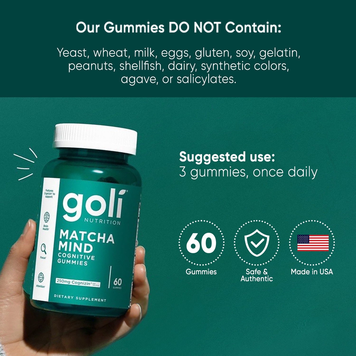 GOLI Matcha Gummies 60s
