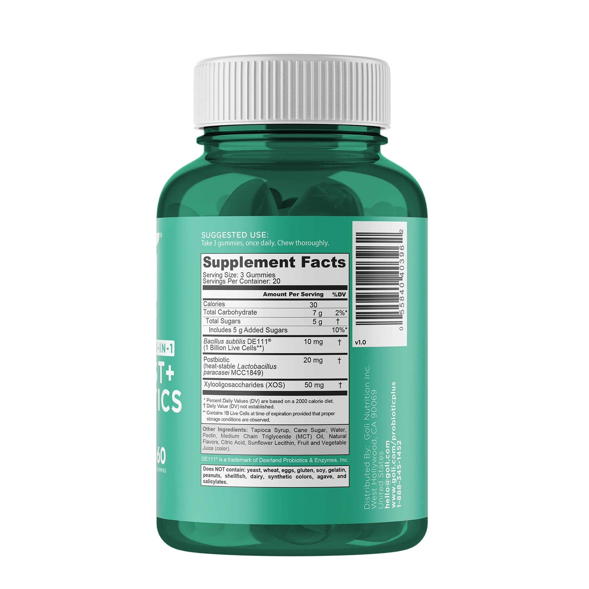 GOLI Pre+Post+Probiotics Gummies