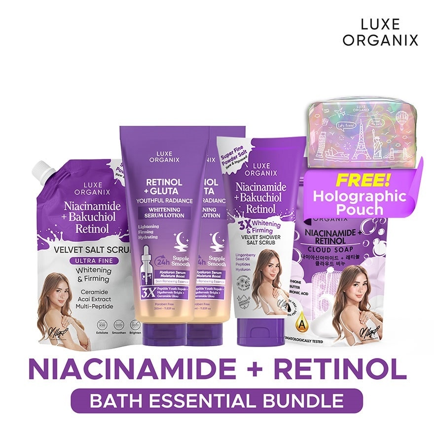 LUXE ORGANIX Niacinamide + Retinol Body Glow Bundle