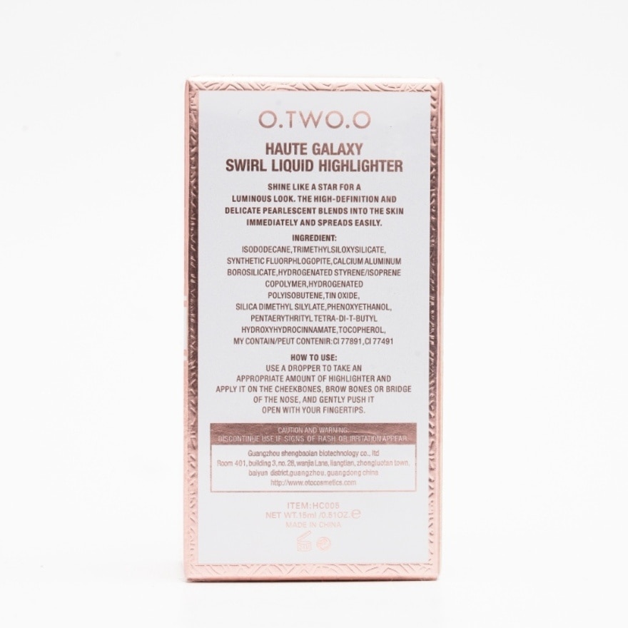 OTWOO Haute Galaxy Swirl Liquid Highlighter 03 Rose 15ml