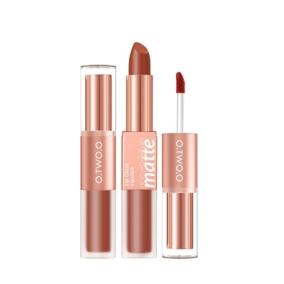 OTWOO OTWOO Splendid Matte Double Ended Lip Glaze And Lipstick L02 Chestnut