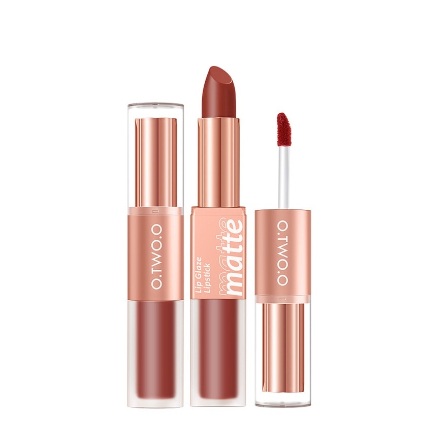 OTWOO Splendid Matte Double Ended Lip Glaze And Lipstick L03 Persimmon