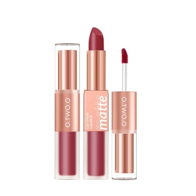 OTWOO OTWOO Splendid Matte Double Ended Lip Glaze And Lipstick L07 Rose