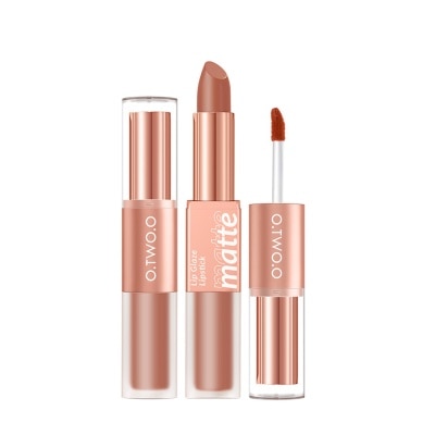 OTWOO OTWOO Splendid Matte Double Ended Lip Glaze And Lipstick L12 Cinnamon