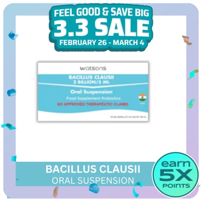 WATSONS GENERICS WATSONS GENERICS Bacillus Clausii 5ml 1 Oral Suspension
