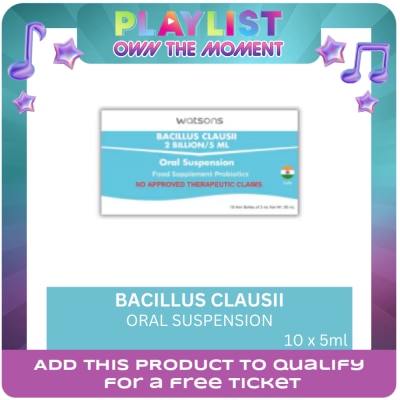 WATSONS GENERICS - WATSONS GENERICS Bacillus Clausii 5ml 1 Oral Suspension