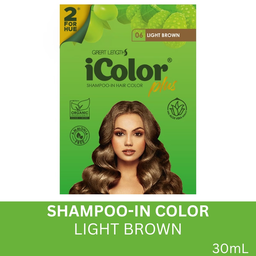 ICOLOR Plus Shampoo Dye 2 For Hue Light Brown 30ml