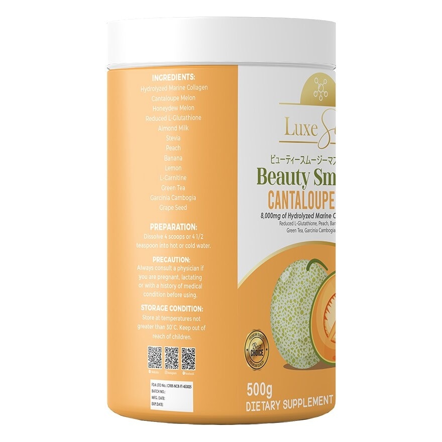 LUXESLIM Beauty Smoothie Cantaloupe Melon 500g