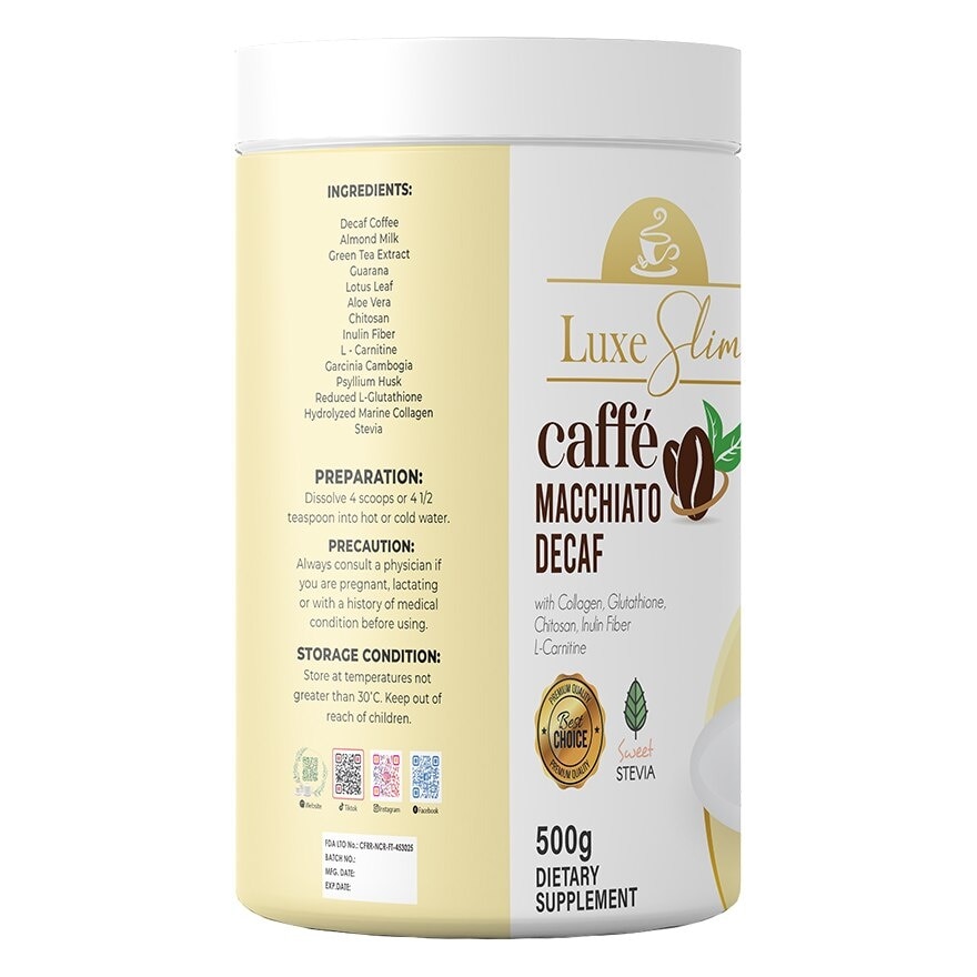 LUXESLIM Macchiato Decaf 500g