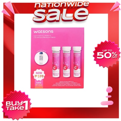 WATSONS GENERICS WATSONS GENERICS Vitamin C + Vitamin E + Glutathione Effervescent Tablets