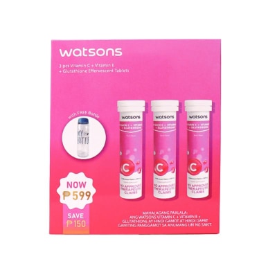 WATSONS GENERICS WATSONS GENERICS Vitamin C + Vitamin E + Glutathione Effervescent Tablets