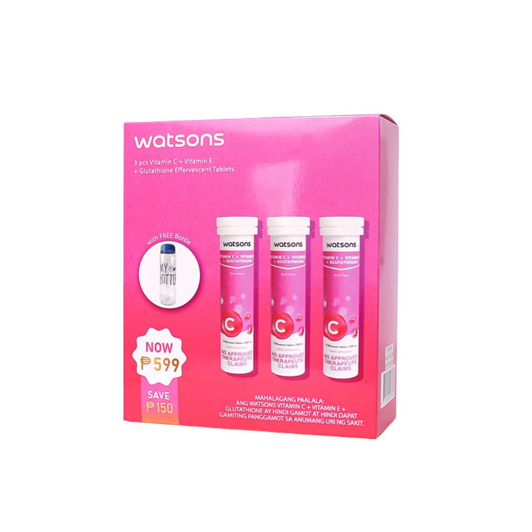 WATSONS GENERICS Vitamin C + Vitamin E + Glutathione Effervescent Tablets