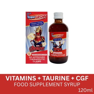 UHP SUPERGROW Disney Supergrow Vitamins + Taurine + Lysine + Zinc + CGF Syrup Bottle 120ml
