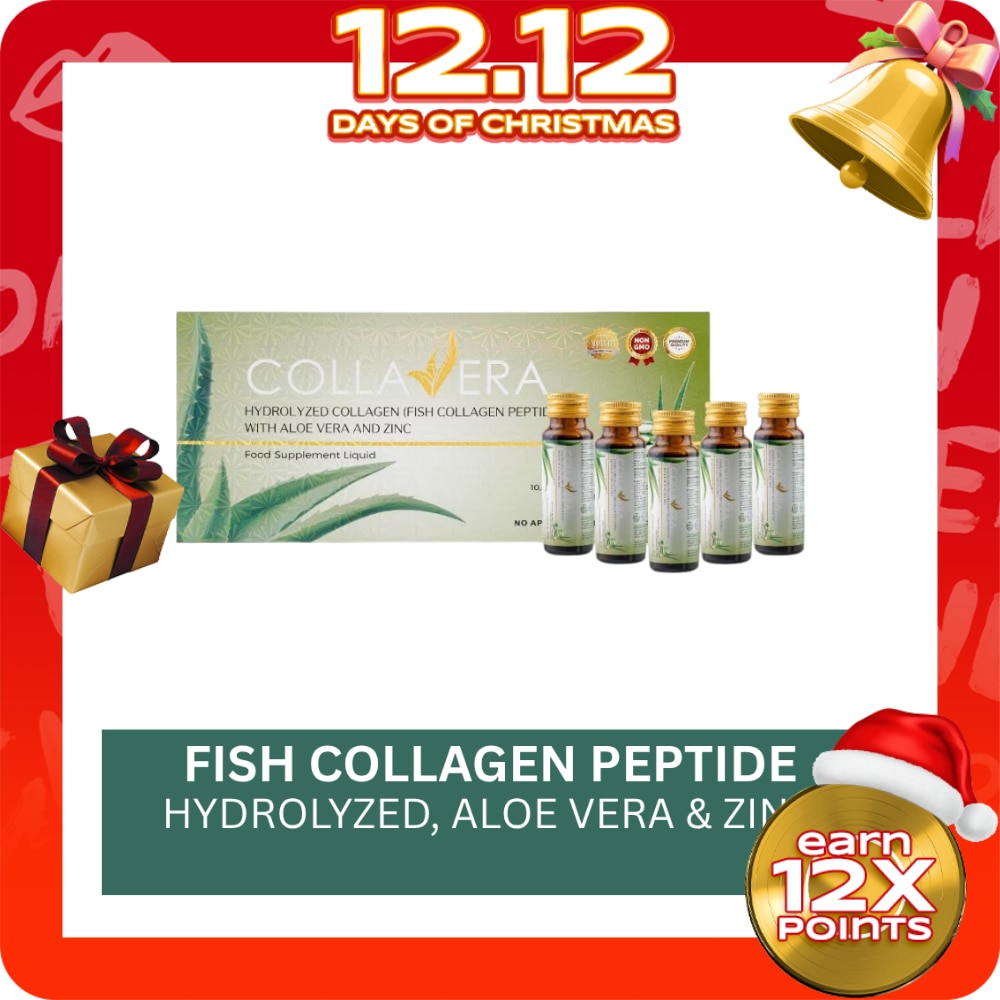 COLLAVERA Hydrolyzed Collagen (Fish Collagen Peptide) Aloe Vera and Zinc