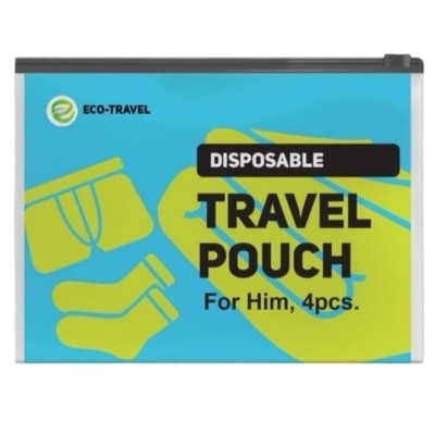 ECO TRAVEL ECO TRAVEL MENS 4PC TRAVEL PACK (DISPOSABLE WEARS & TOWEL)