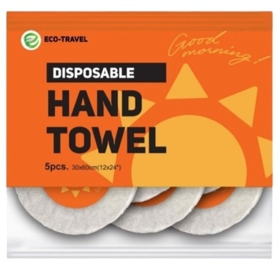 ECO TRAVEL ECO TRAVEL HAND TOWEL 30x60CM 5PC PACK