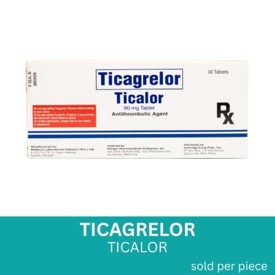 TICALOR TICALOR Ticagrelor Antithrombotic Agent 90mg Sold Per Piece [PRESCRIPTION REQUIRED]