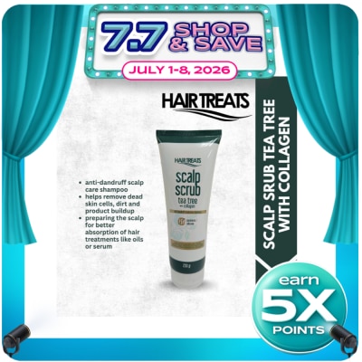 HAIR TREATS - HAIR TREATS Scalp Scrub Tea Tree With Collagen Anti-Dandruff Scalp Care Shampoo