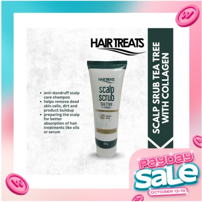 HAIR TREATS HAIR TREATS Scalp Scrub Tea Tree With Collagen Anti Dandruff Scalp Care Shampoo image