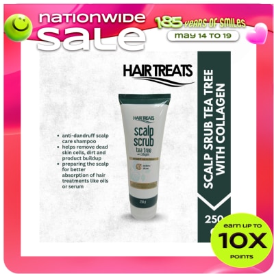 HAIR TREATS - HAIR TREATS Scalp Scrub Tea Tree With Collagen Anti-Dandruff Scalp Care Shampoo
