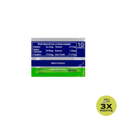 MENTOPAS MENTOPAS Medicated Plaster 10S X 2