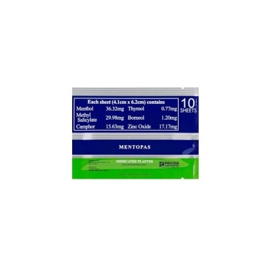 MENTOPAS MENTOPAS Medicated Plaster 10S X 2