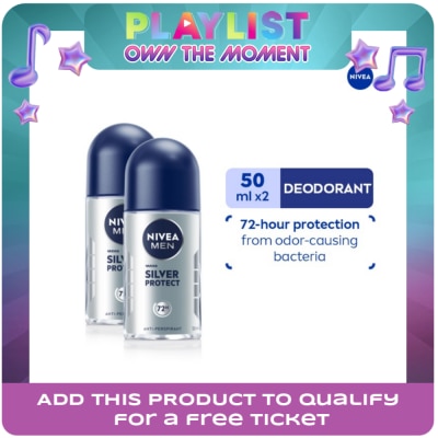 NIVEA - NIVEA Men Deodorant Silver Protect Anti-Perspirant Roll-on 50ml