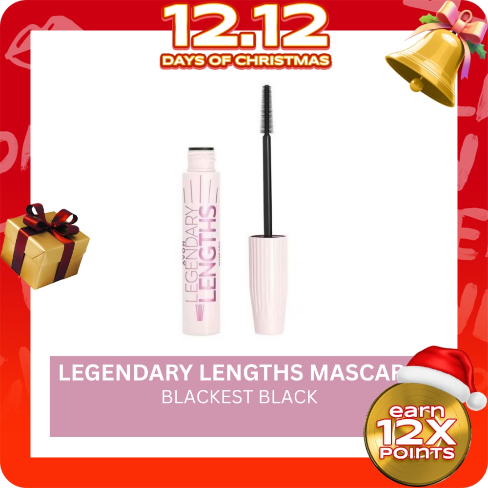 AVON Legendary Lengths Mascara 10g Blackest Black