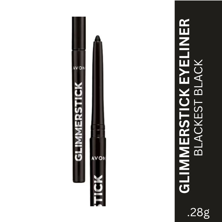 AVON Glimmerstick Eyeliner .28g Blackest Black