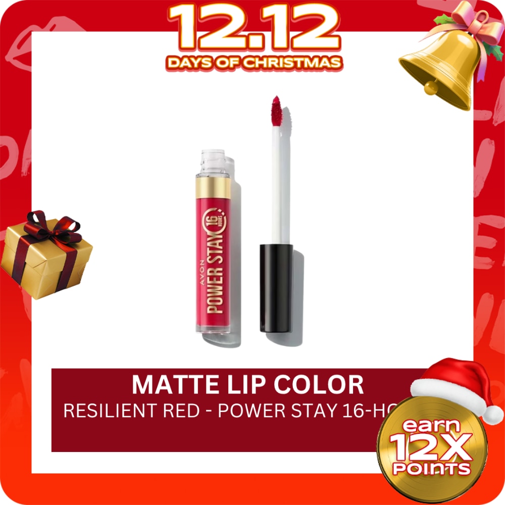 AVON Power Stay 16-Hour Matte Lip Color 7 ml - Resilient Red