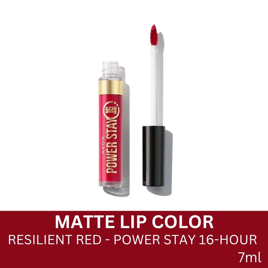 AVON Power Stay 16-Hour Matte Lip Color 7 ml - Resilient Red