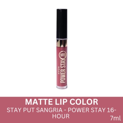 AVON - AVON Power Stay 16-Hour Matte Lip Color 7ml Stay Put Sangria