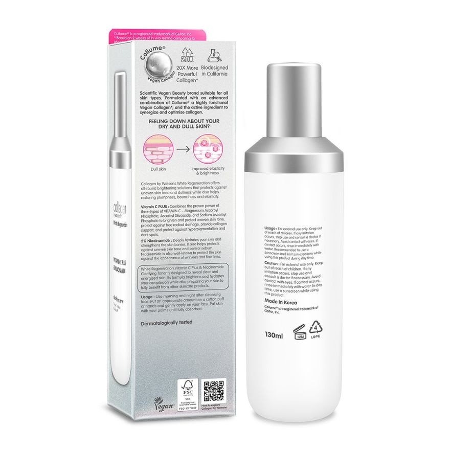 WATSONS COLLAGEN White Regeneration Clarifying Toner 130ml